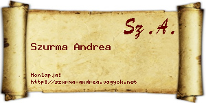 Szurma Andrea névjegykártya